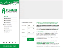 Tablet Screenshot of pioneer-tours.de
